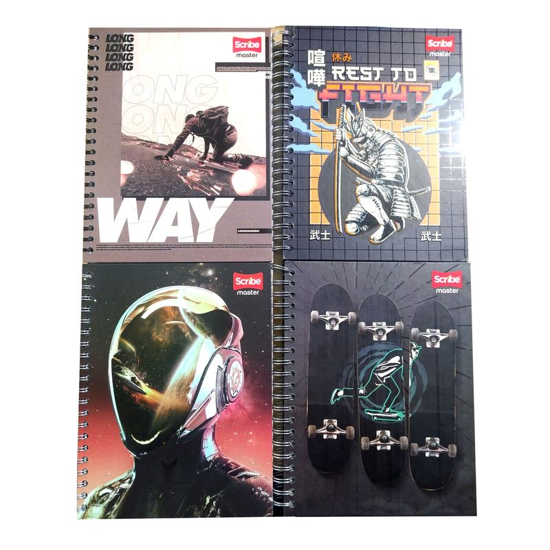 SCRIBE - Cuaderno 7 Materias Cuadriculado Masculino Master Scribe