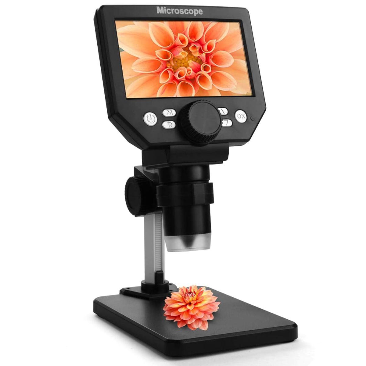 GENERICO - Microscopio digital electrónico USB con base pantalla recargable