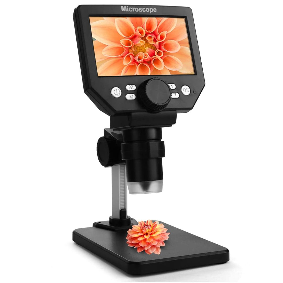 GENERICO - Microscopio digital electrónico USB con base pantalla recargable