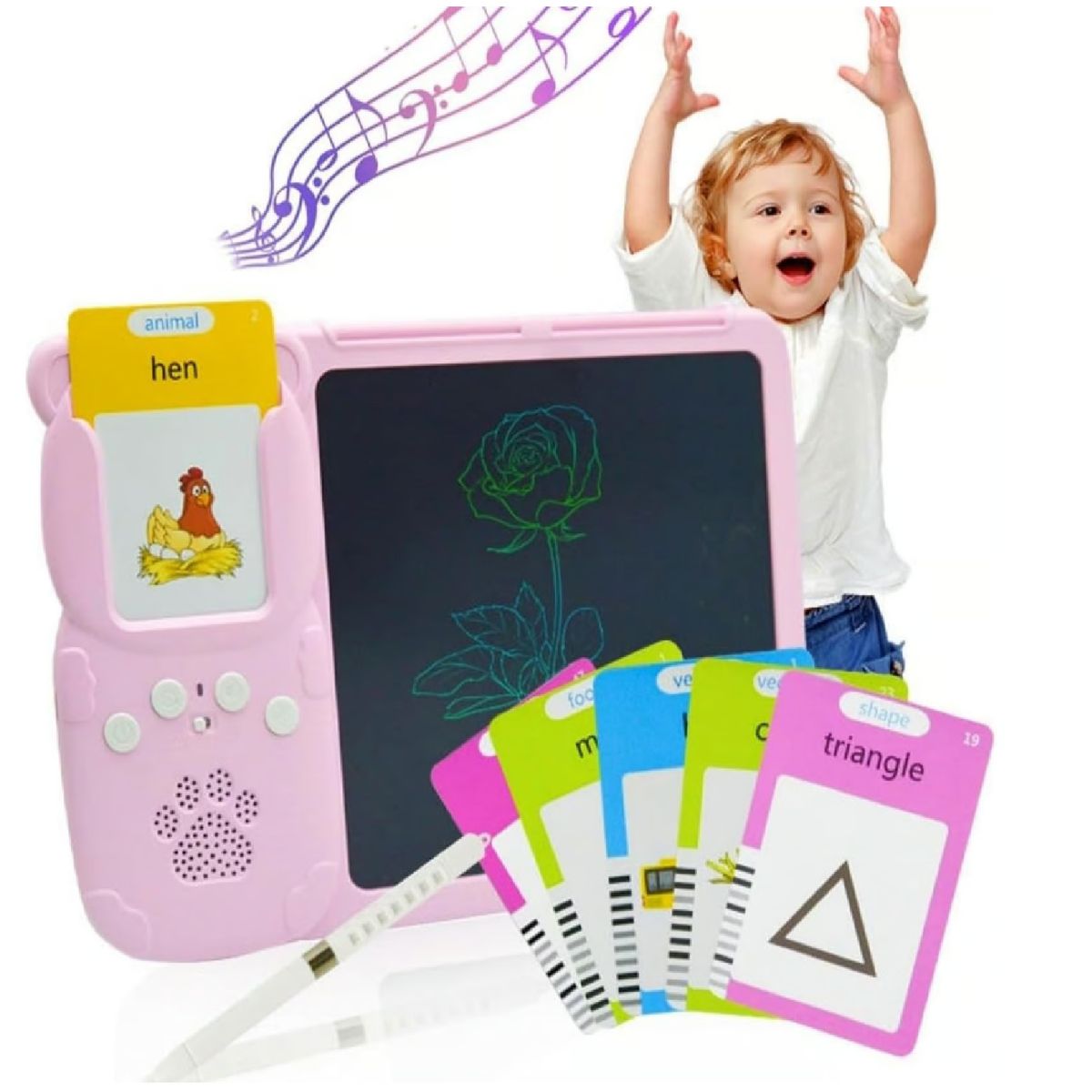 GENERICO - TABLERO DE DIBUJOS CON PARLANTE Y TARJETAS DIDACTICAS