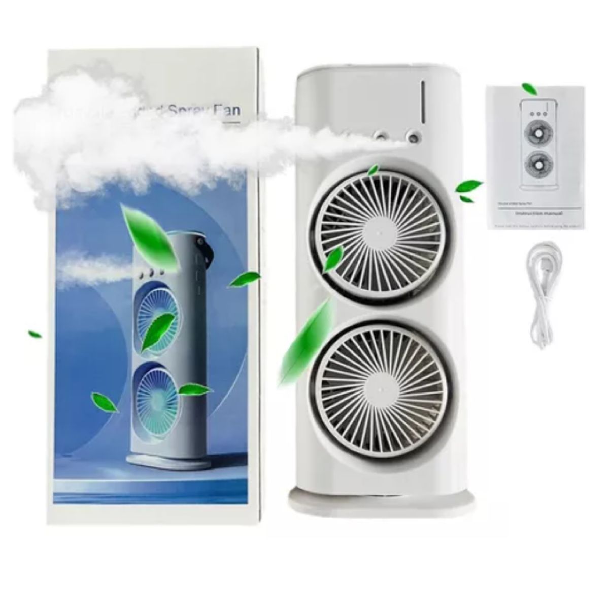 GENERICO - TORRE VENTILADOR CON HUMIDIFICADOR Y LUCES LED