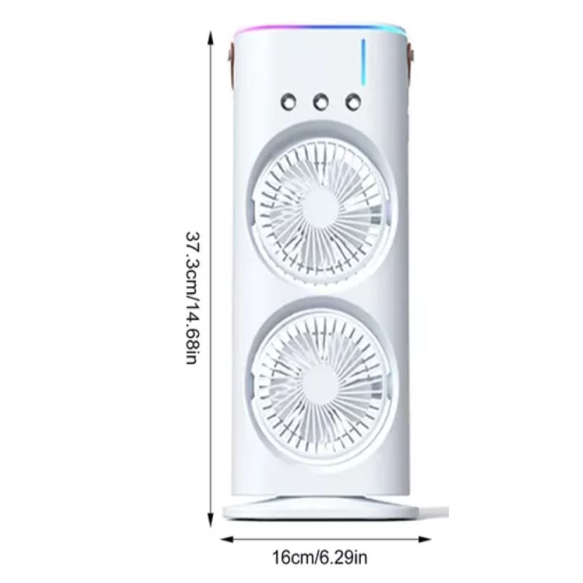 GENERICO - TORRE VENTILADOR CON HUMIDIFICADOR Y LUCES LED