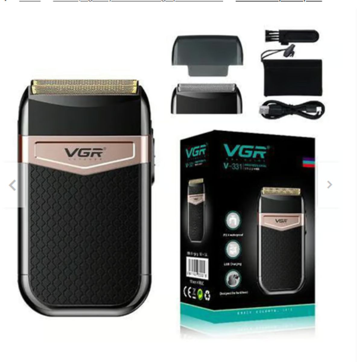 GENERICO - Afeitadora Shaver Corta Barba Calvo Vgr V-331 Recargable