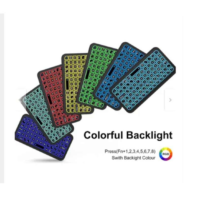 GENERICO - MINI TECLADO INALAMBRICO RGB