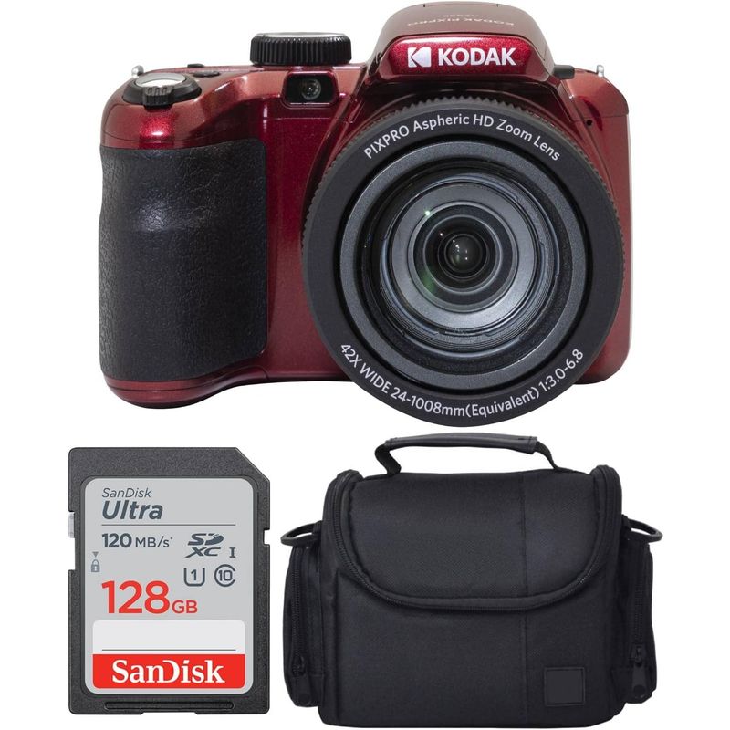 KODAK - Cámara Kodak PIXPRO AZ425 42X Zoom, Estuche, 128GB Tarjeta
