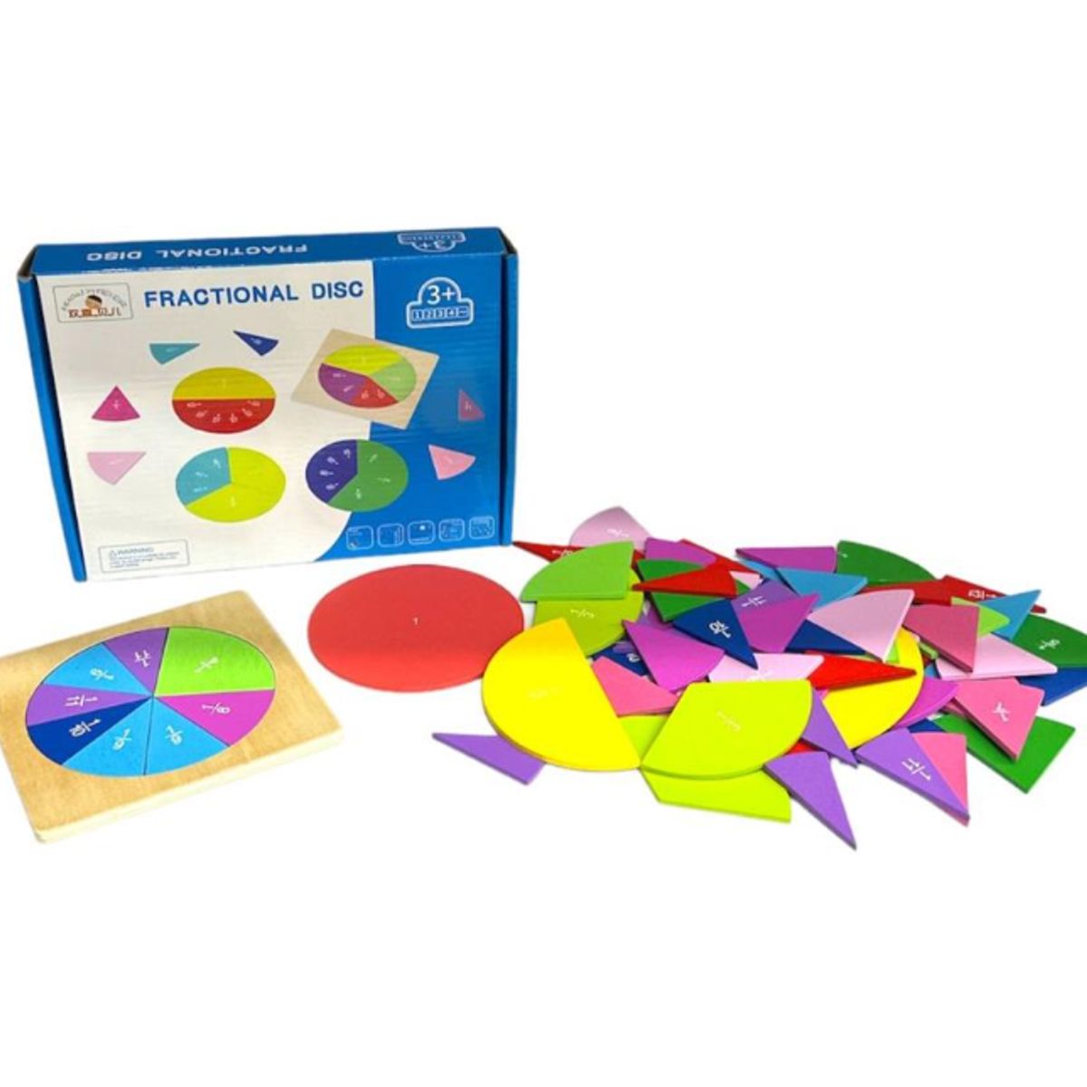 GENERICO - JUEGO DE FRACCIONARIOS EDUCATIVO PARA NIÑOS +3 AÑOS