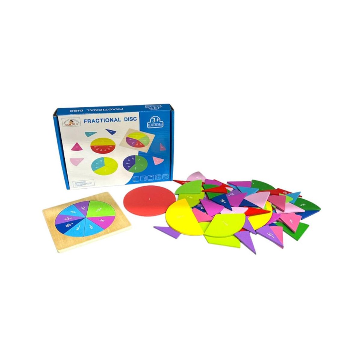 GENERICO - JUEGO DE FRACCIONARIOS EDUCATIVO PARA NIÑOS +3 AÑOS