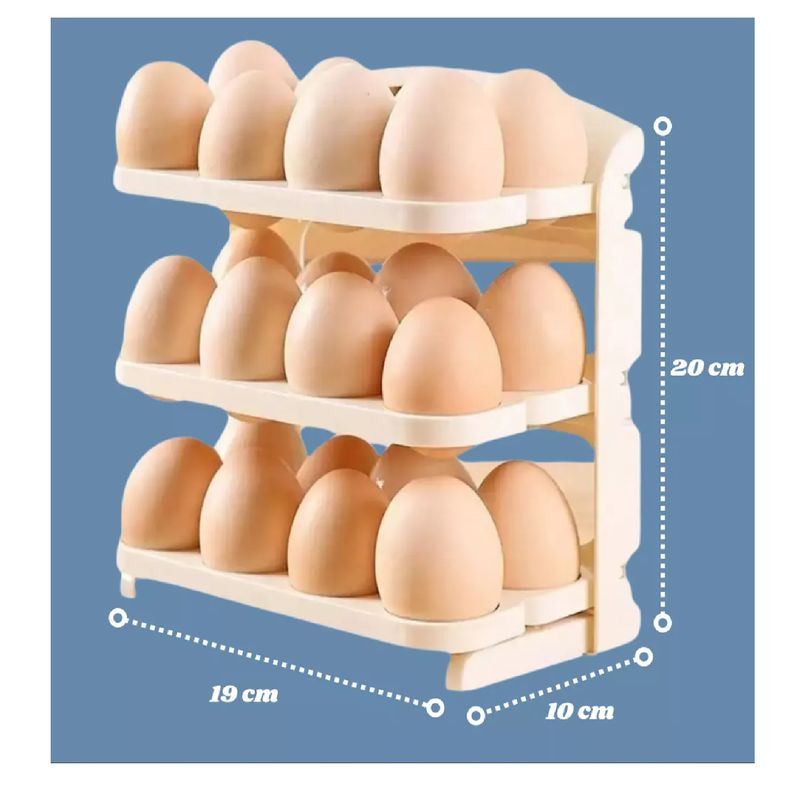 GENERICO - ORGANIZADOR DE HUEVOS X 24 PARA COCINA O NEVERA