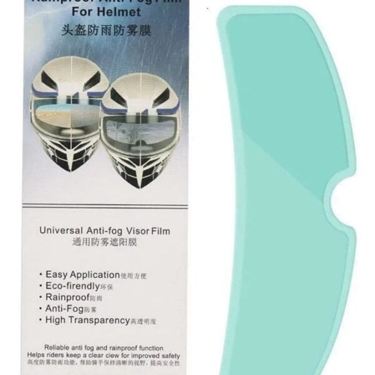 GENERICO - Anti Empañante Para Casco Moto Membrana Mejor Visibilidad