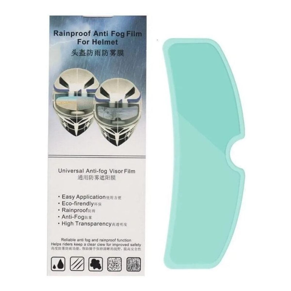 GENERICO - Anti Empañante Para Casco Moto Membrana Mejor Visibilidad