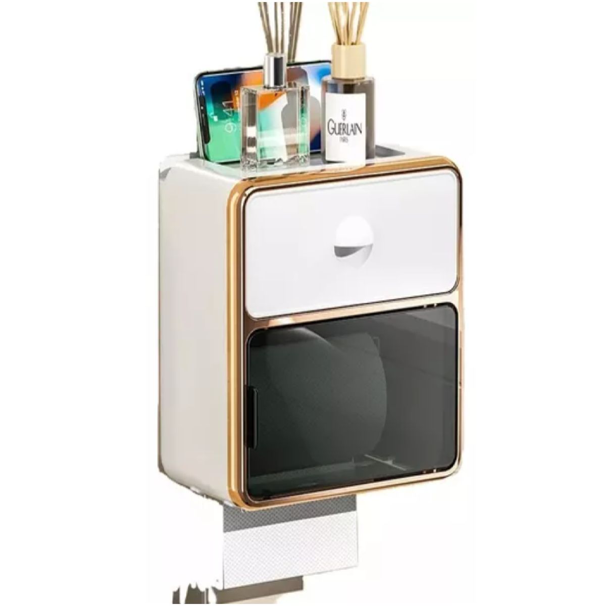 GENERICO - ORGANIZADOR DE PAPEL HIGIENICO ESTANTE DE ALMACENAMIENTO PARA BAÑOS