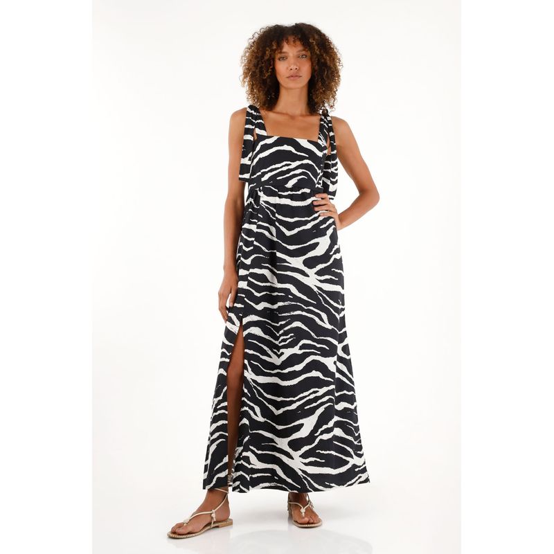 TENNIS - Vestido largo con estampado animal print para mujer
