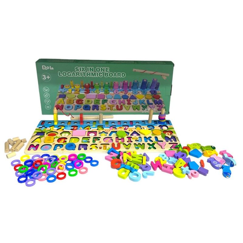 GENERICO - JUEGO DE LOGARITMOS 6 EN 1 / PARA NIÑOS +3 AÑOS