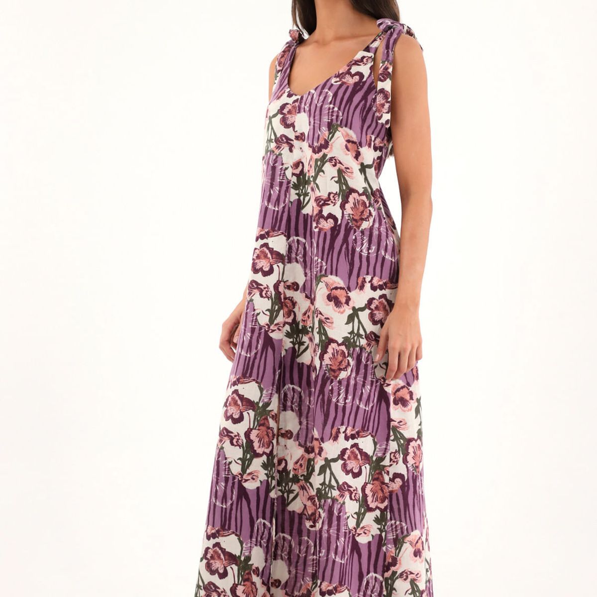 TOPMARK - Vestido largo estampado de flores para mujer