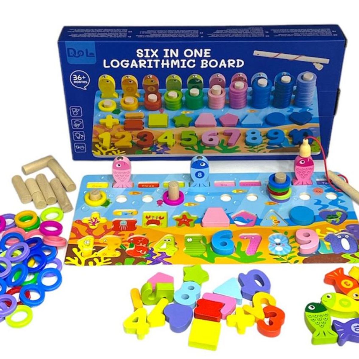 GENERICO - JUEGO 6 EN 1 LOGARITMOS PARA NIÑOS +3 AÑOS