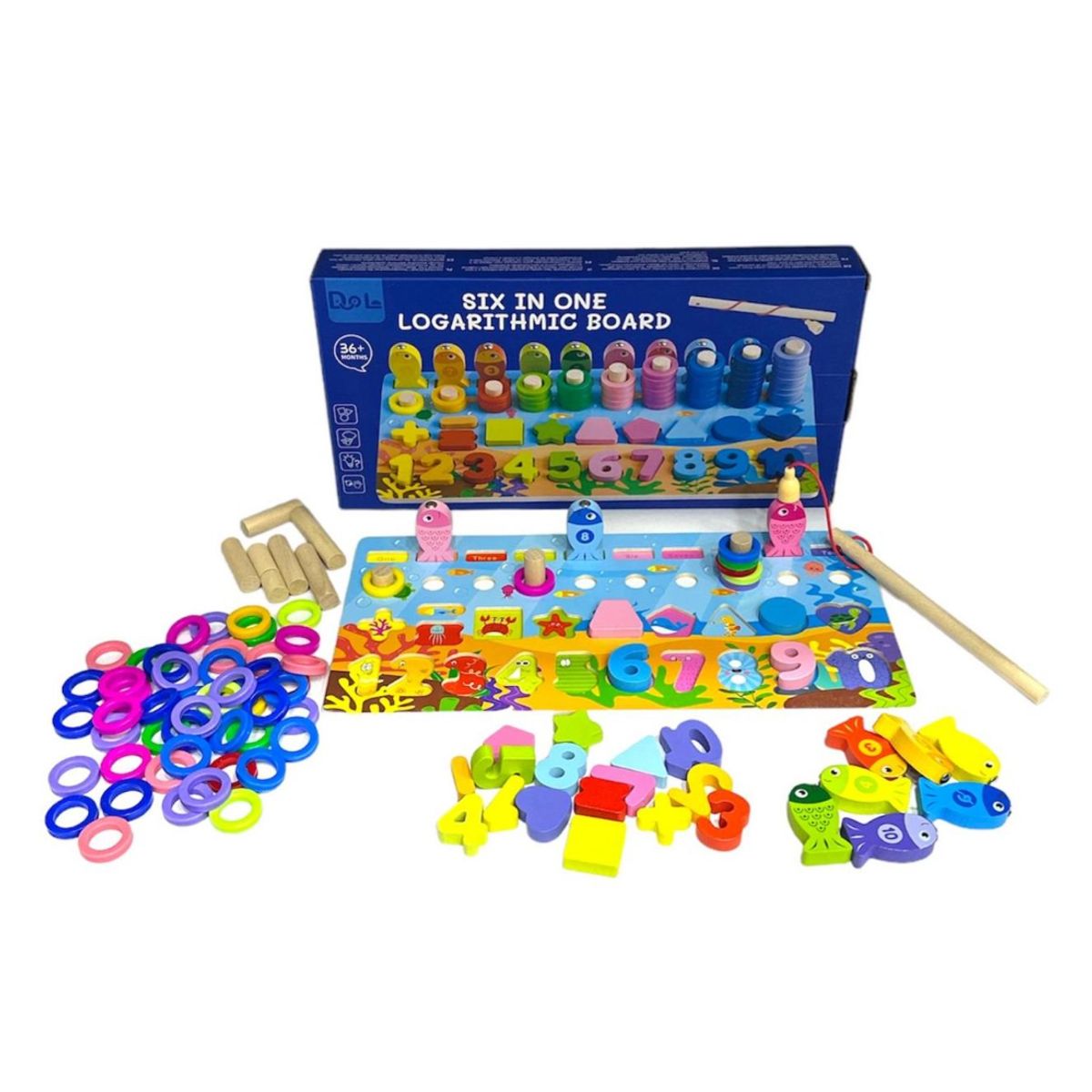 GENERICO - JUEGO 6 EN 1 LOGARITMOS PARA NIÑOS +3 AÑOS