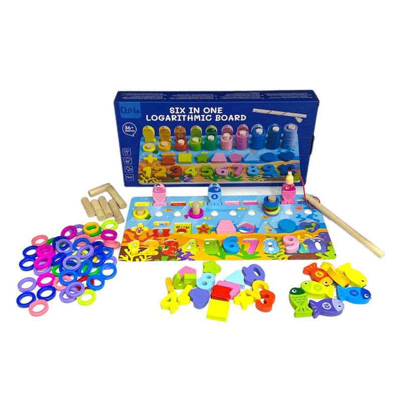 GENERICO - JUEGO 6 EN 1 LOGARITMOS PARA NIÑOS +3 AÑOS