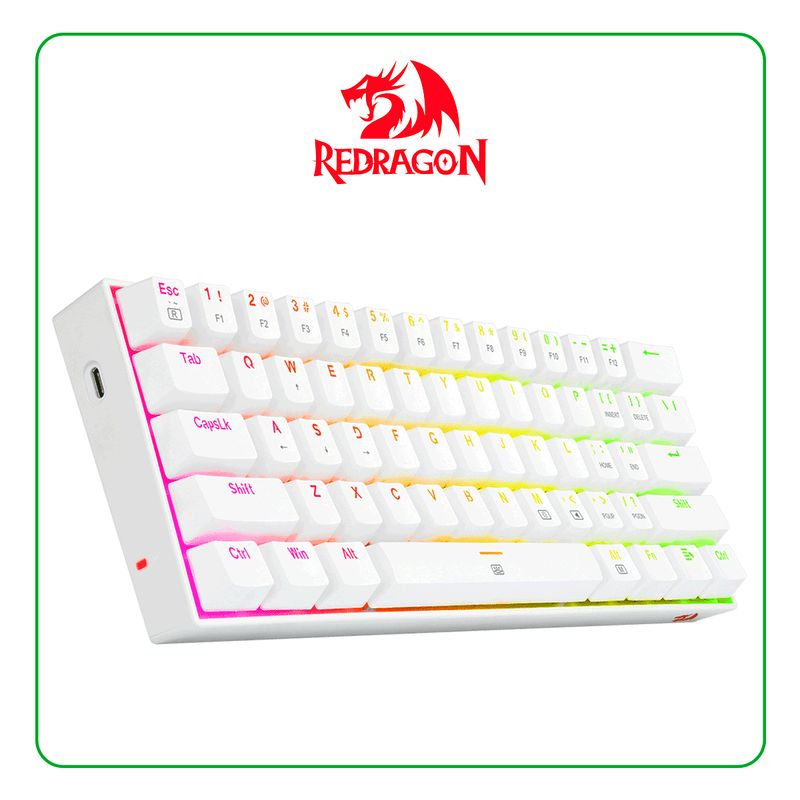 REDRAGON - Teclado Dragonborn Blanco K630 Redragon