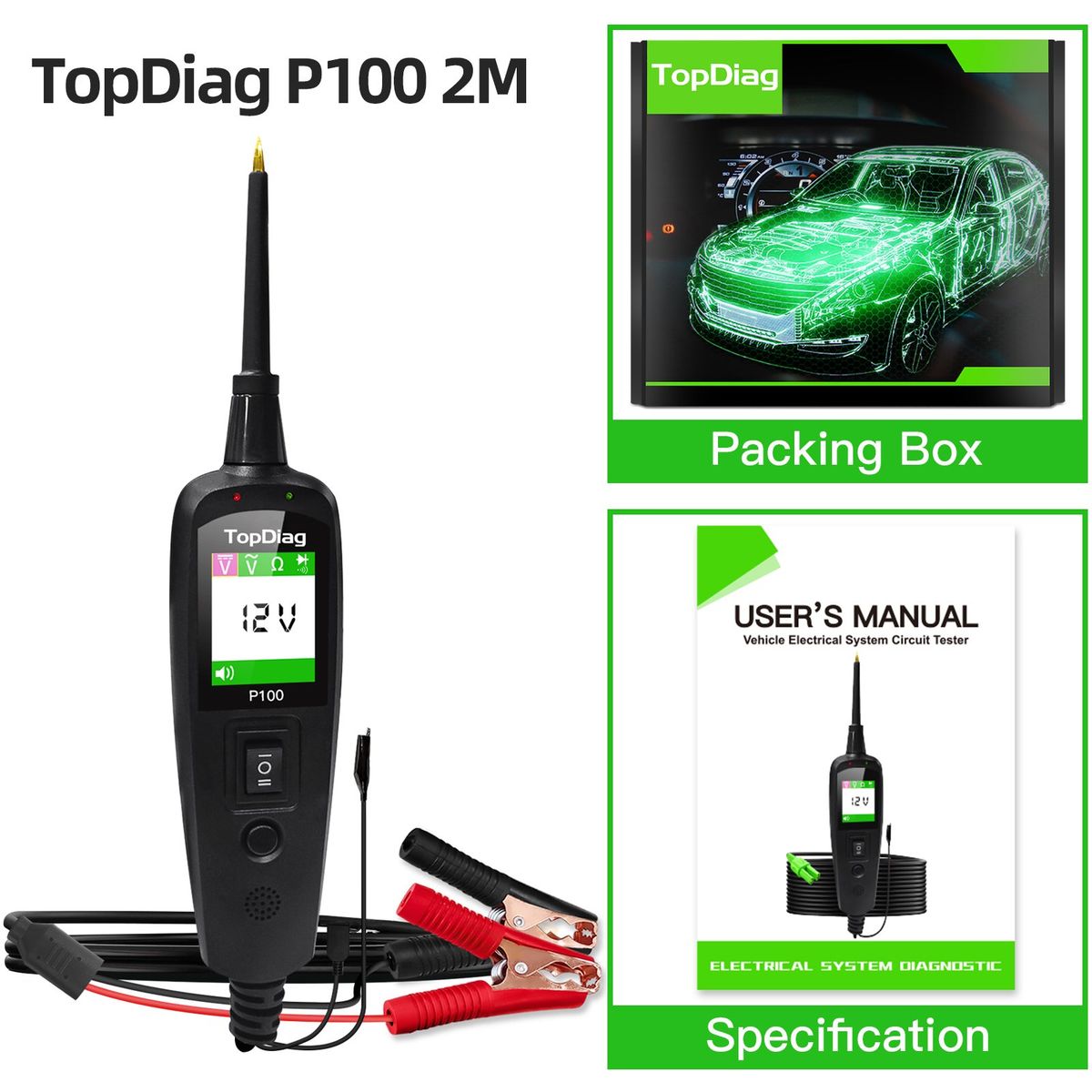 GENERICO - Powerscan Punta Lógica Jdiag P100 X 2 Metros
