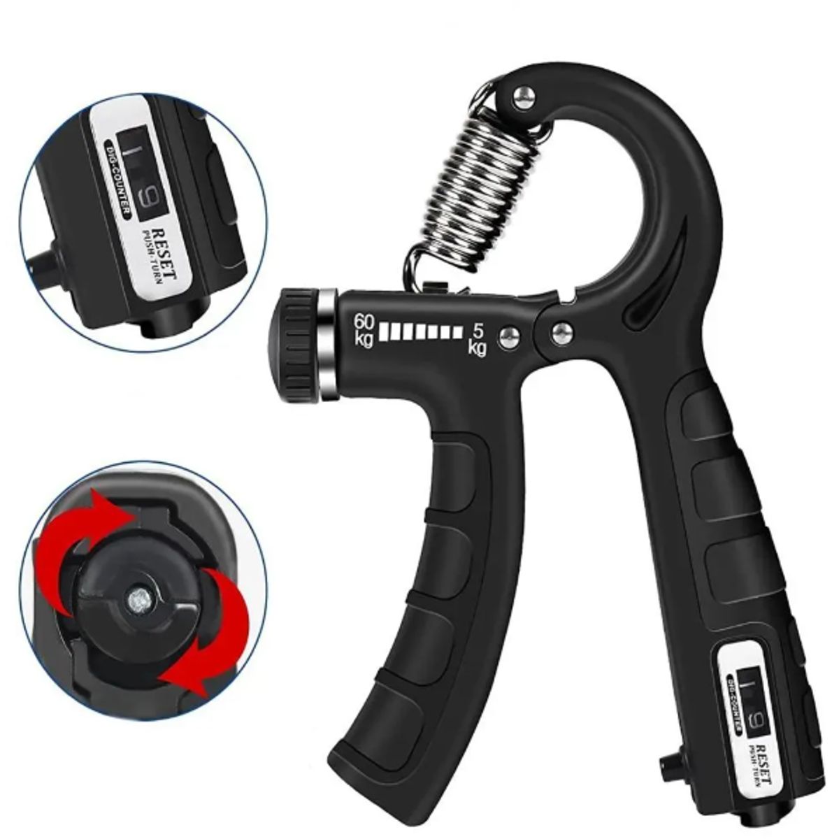 GENERICO - Hand Grip Tensor Resistencia Ajustable 5 a 60 KG