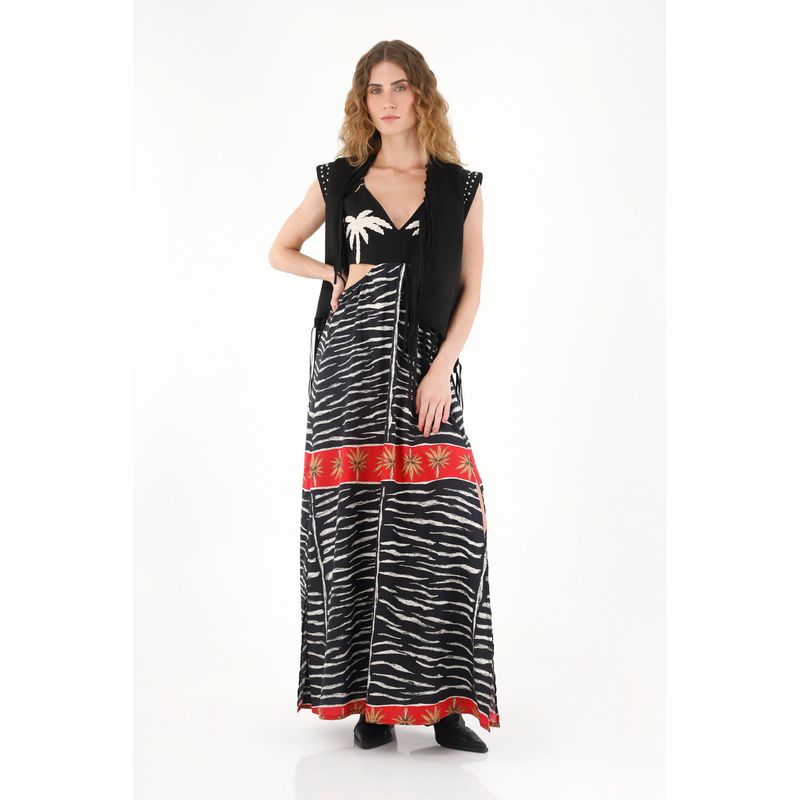 TENNIS - Vestido largo estampado cut out para mujer