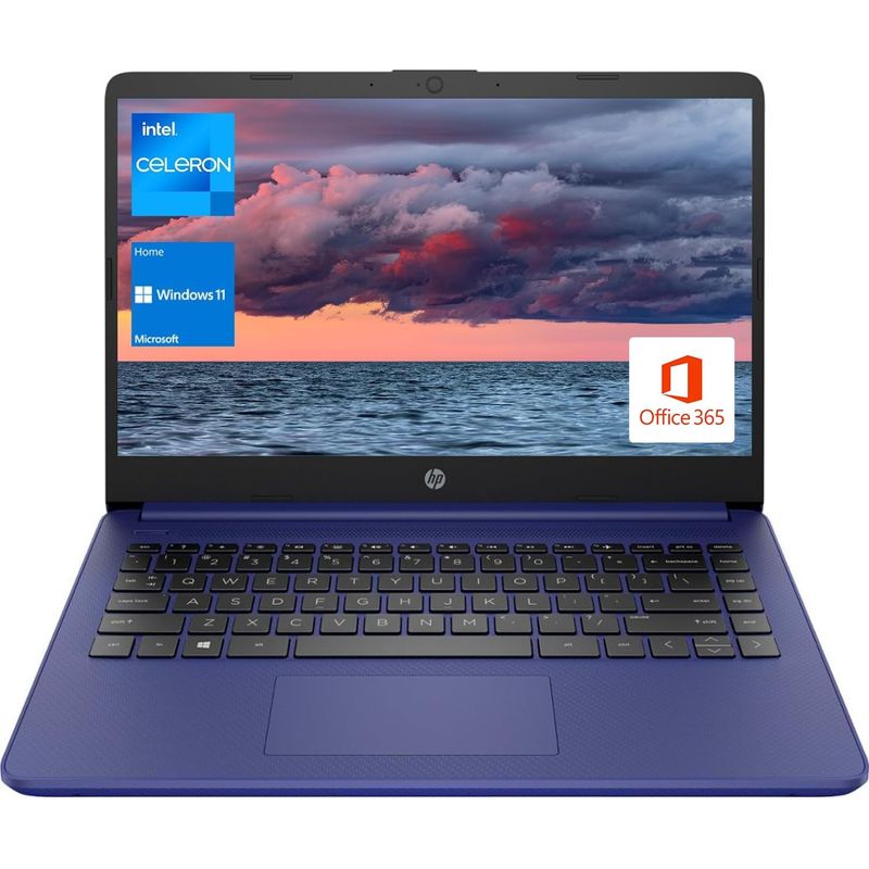 HP - Portátil HP 14 HD, Intel N4120, 8GB RAM, 64GB eMMC, Windows 11