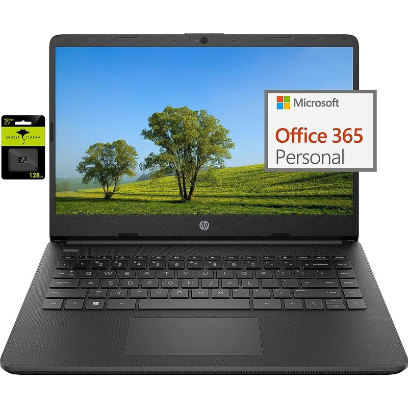 HP - Laptop HP 14 Ultraligero, Intel N4120, 8GB RAM, 192GB Almacenaje