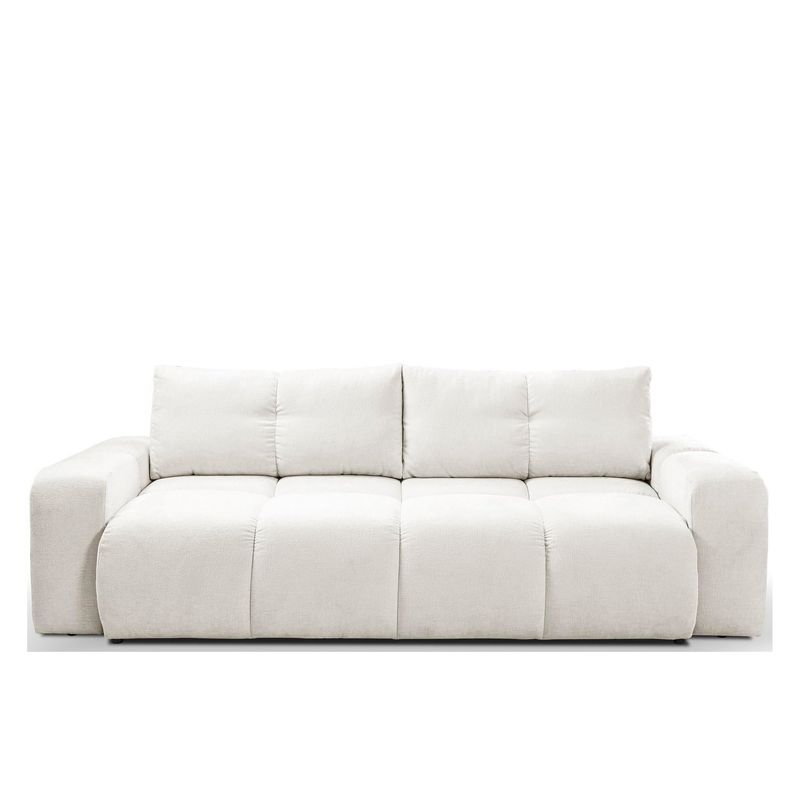 GENERICO - Mueble Moderno 2 Plazas Blanco y Extra Blando
