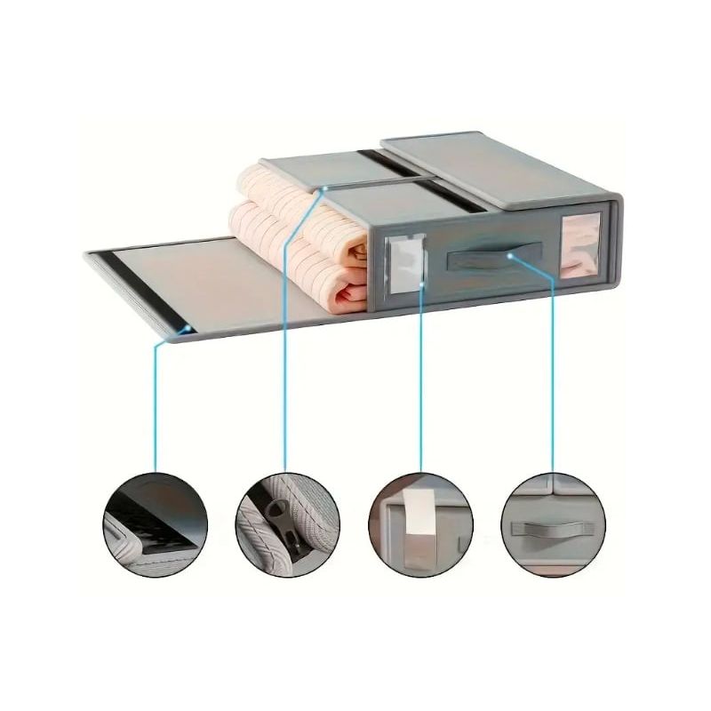 GENERICO - Set x 2 Cajas de Almacenamiento de Tela Oxford