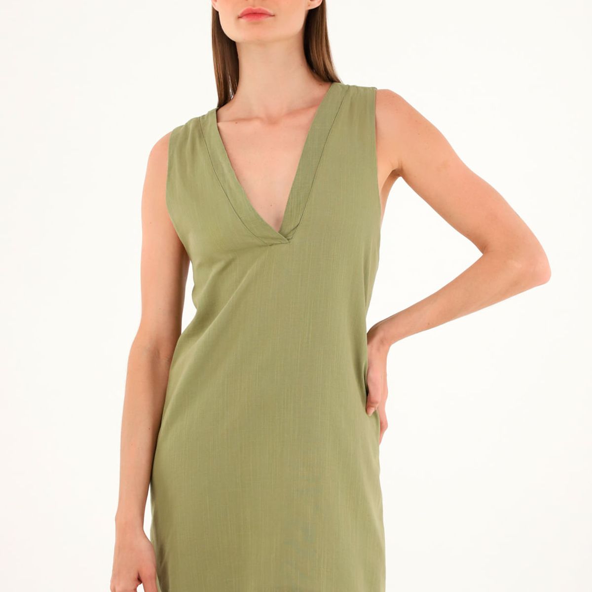 TENNIS - Vestido verde corto silueta tipo A para mujer