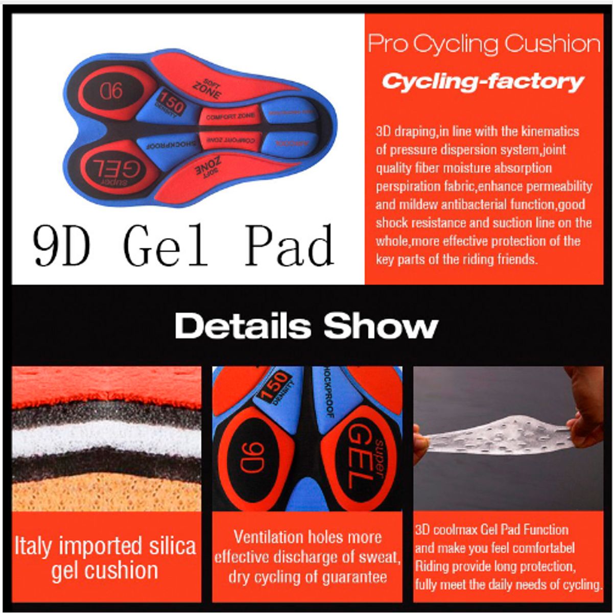 YISSUS - Licras Ciclismo Larga Con Badana En Gel 9d Mtb Negro