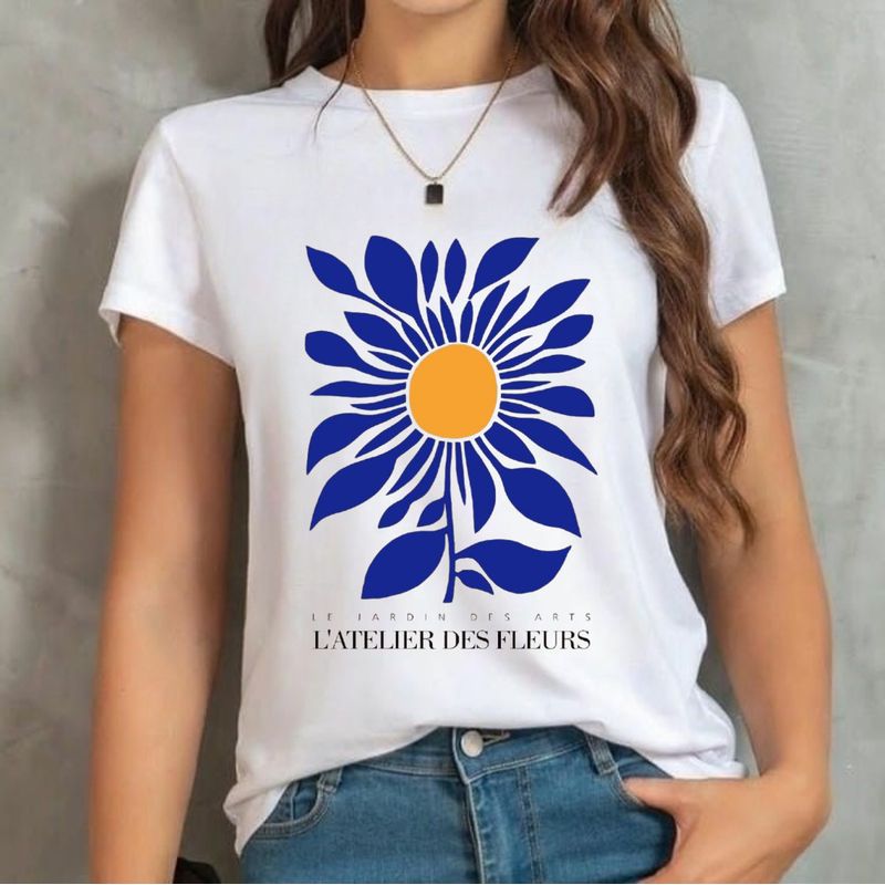 ISMI - Camiseta Mujer Manga Corta Poli Algodón Ismi