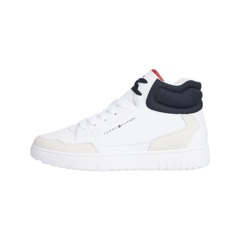 TOMMY HILFIGER - Tenis Blancos Corte Alto Para Hombre Tommy Hilfiger