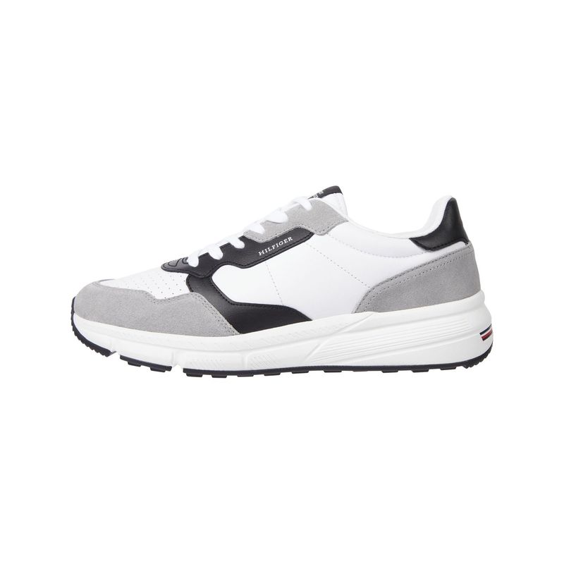 TOMMY HILFIGER - Tenis gris deportivas con mezcla de texturas Tommy Hilfiger
