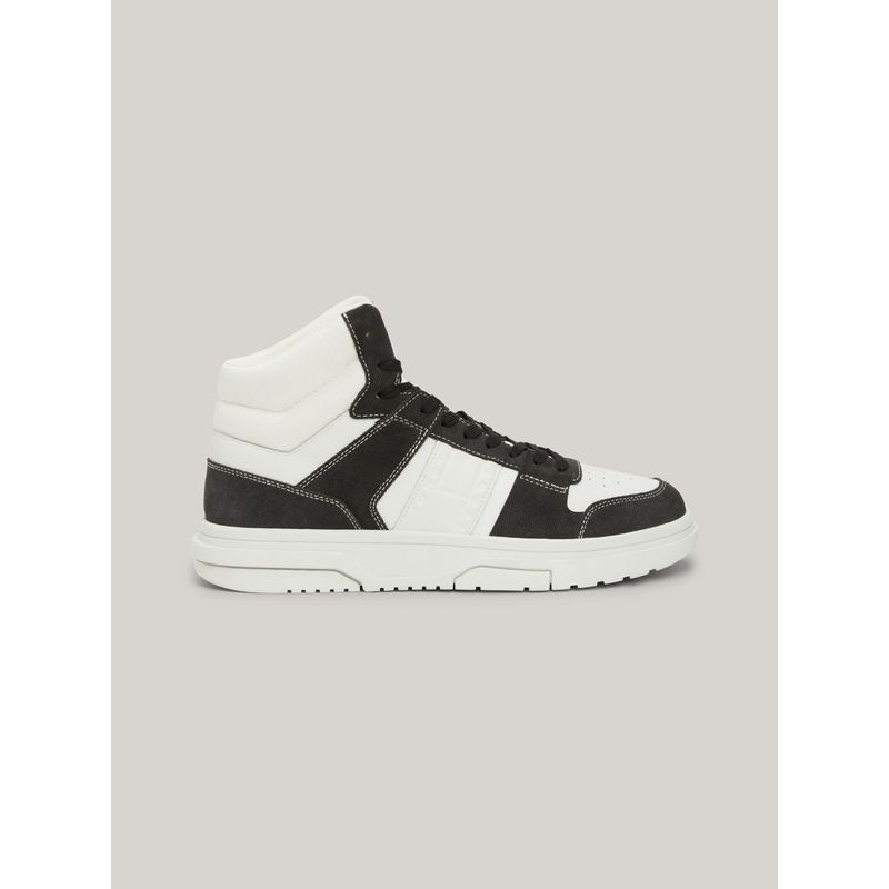TOMMY HILFIGER - Tenis negro The Brooklyn de ante Tommy Hilfiger