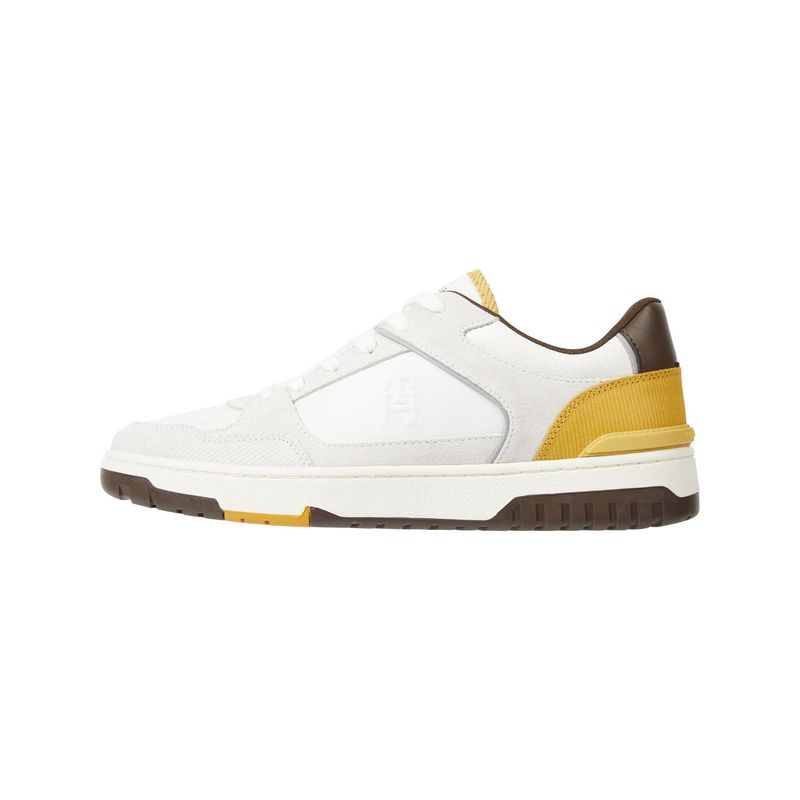 TOMMY HILFIGER - Tenis amarillo de baloncesto de cuero TH Monogram Tommy Hilfiger