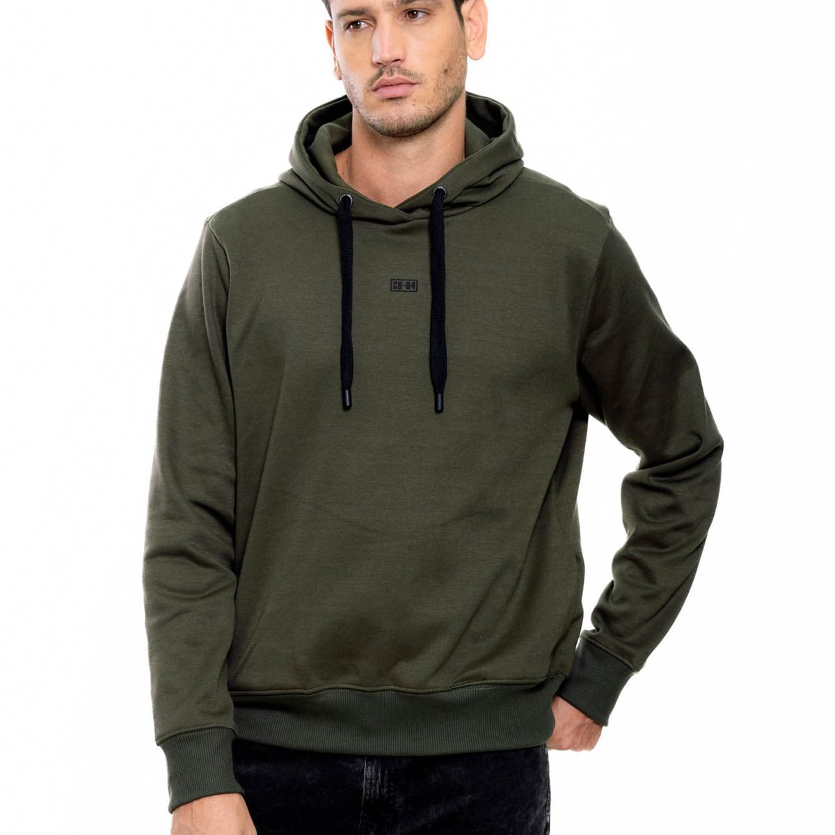 COLOR BLUE - Buzo Cerrado Con Chompa Y Estampado En Frente