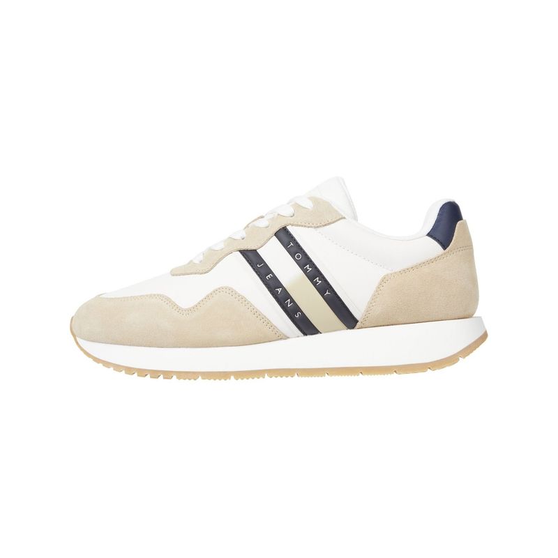 TOMMY HILFIGER - Tenis beige Essential TH Modern de ante Tommy Hilfiger