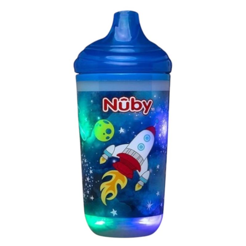 GENERICO - Vaso Boquilla Nuby Iluminado 10 Oz Bebe Azul