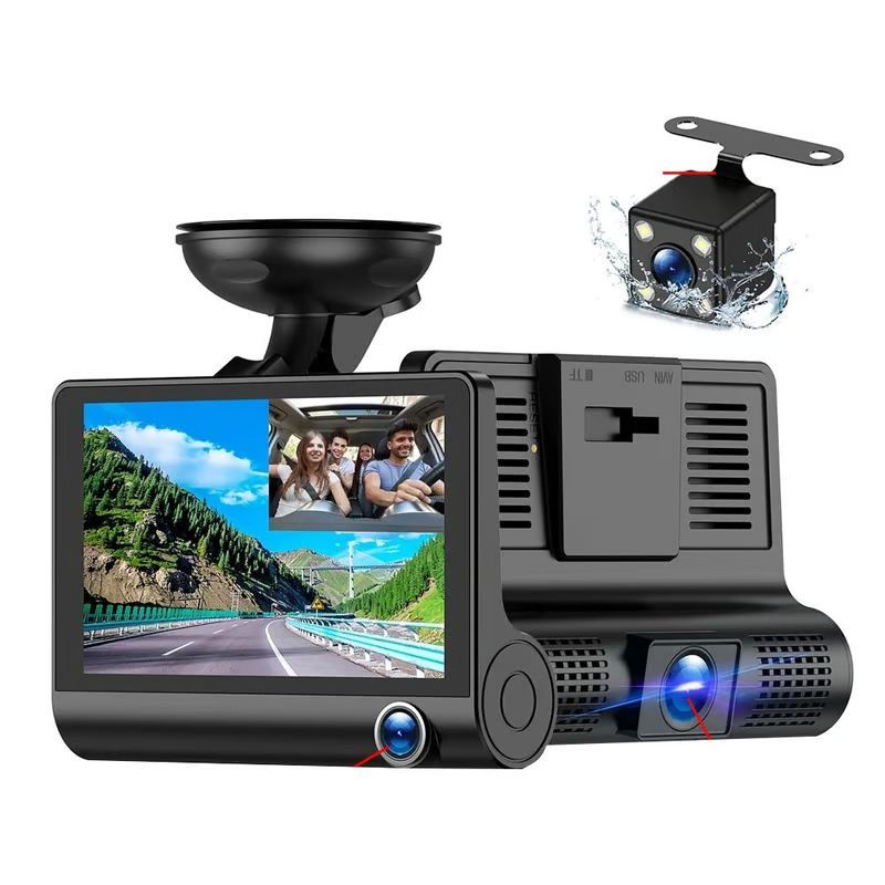 AMERICAN GENERICS - Camara Para Carro 3 Lentes Vision Nocturna Trasera 1080p