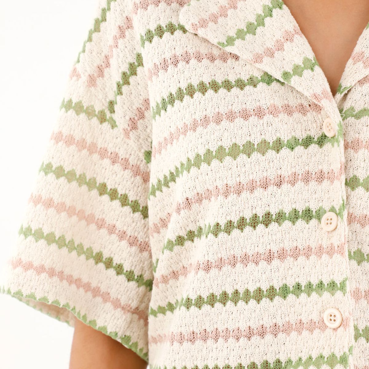 TENNIS - Camisa tipo bowling con diseño de rombos para mujer