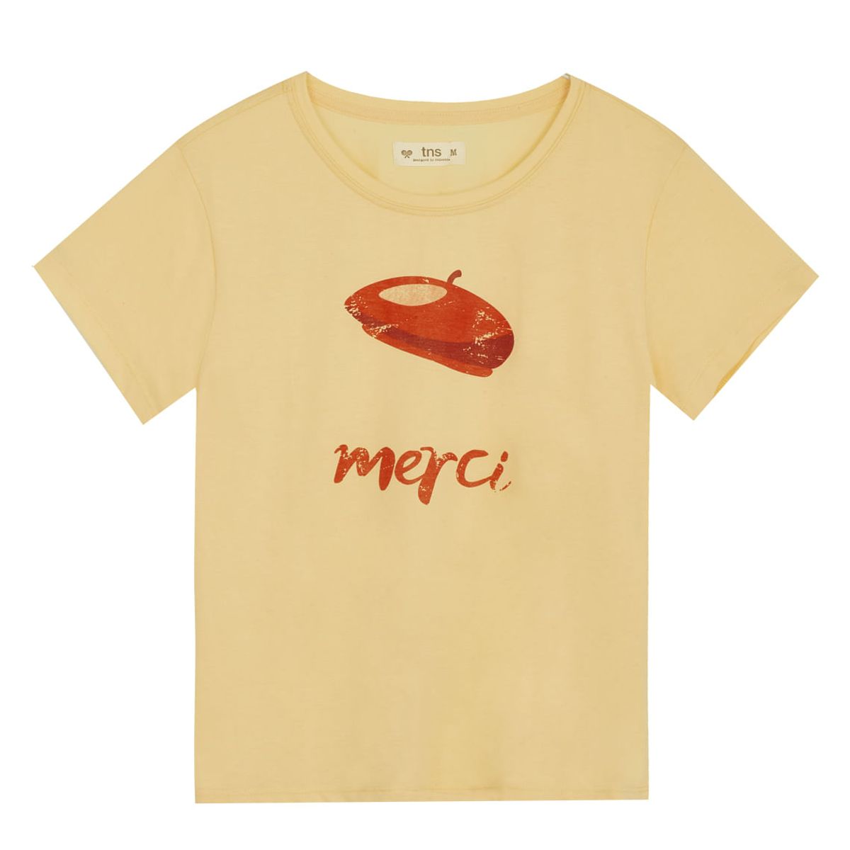 TENNIS - Camiseta amarilla manga corta para mujer