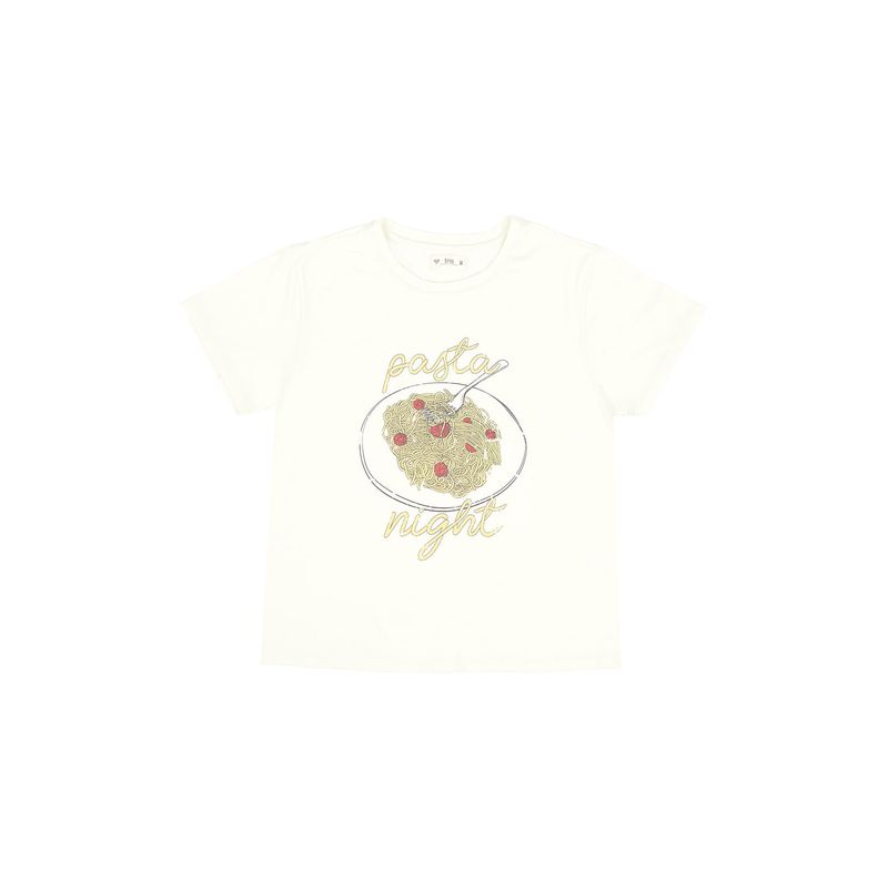 TENNIS - Camiseta crudo con estampado en frente para mujer