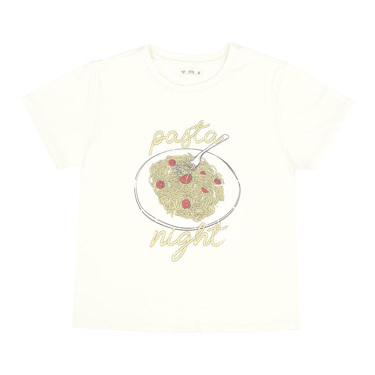 TENNIS - Camiseta crudo con estampado en frente para mujer