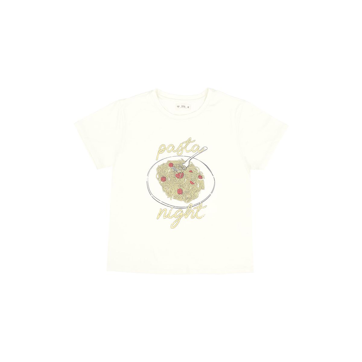 TENNIS - Camiseta crudo con estampado en frente para mujer