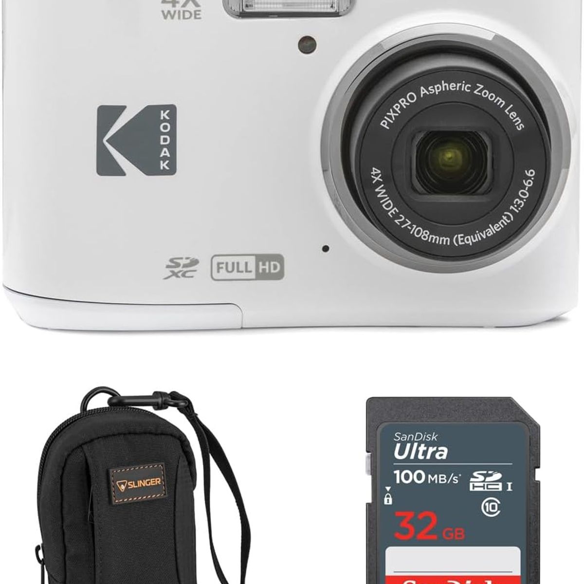 KODAK - Cámara Digital Kodak PIXPRO FZ45 16MP Full HD + 32GB y bolso