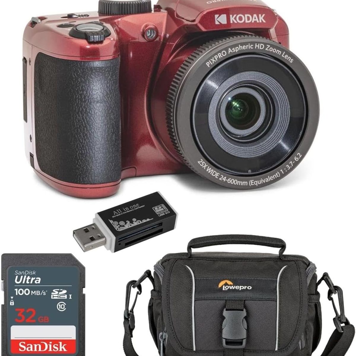 KODAK - Cámara Digital KODAK PIXPRO AZ255-RD 16MP 25X Zoom 1080P