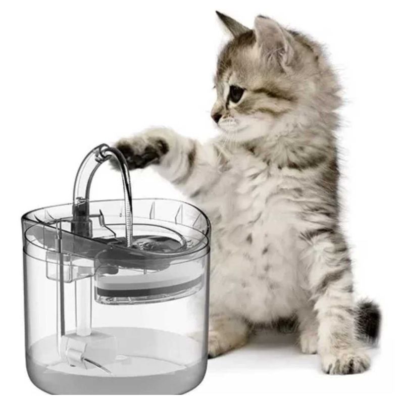 GENERICO - Fuente De Agua Para Mascotas Gatos Silencioso Automatico Color Transparente oscuro