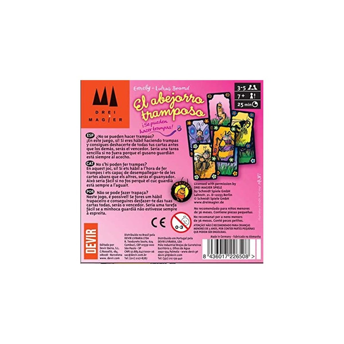 JUGANDO Y EDUCANDO - Juego De Mesa El Abejorro Tramposo Para Niños Adultos