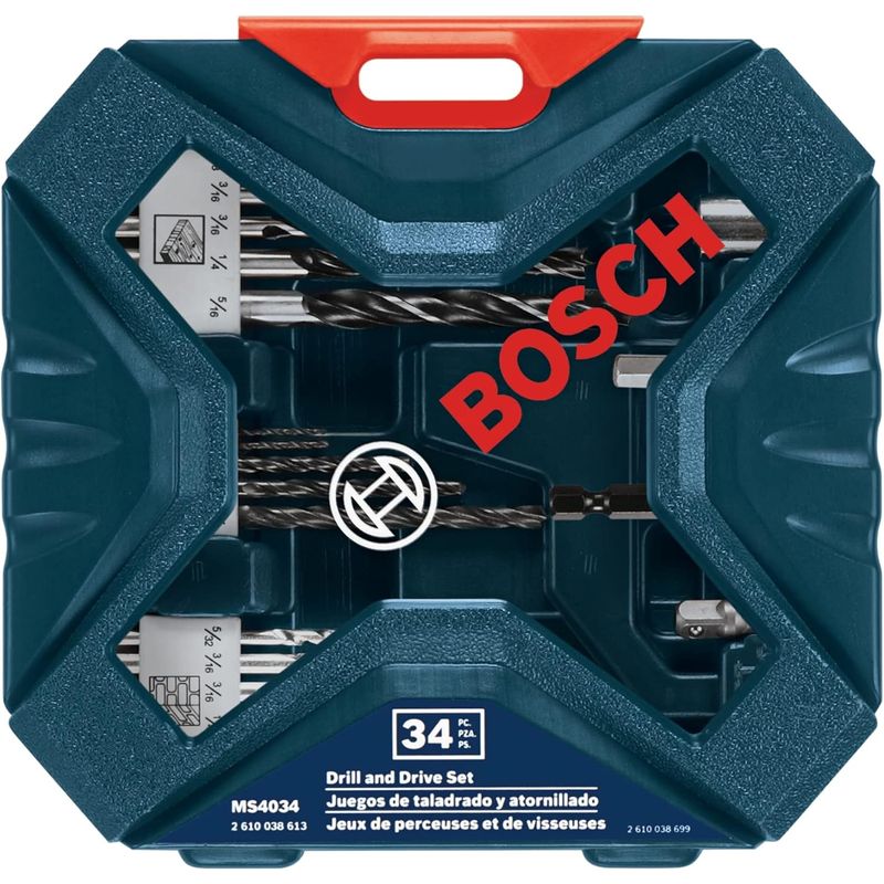 BOSCH - Juego de perforación y atornillado MS4034